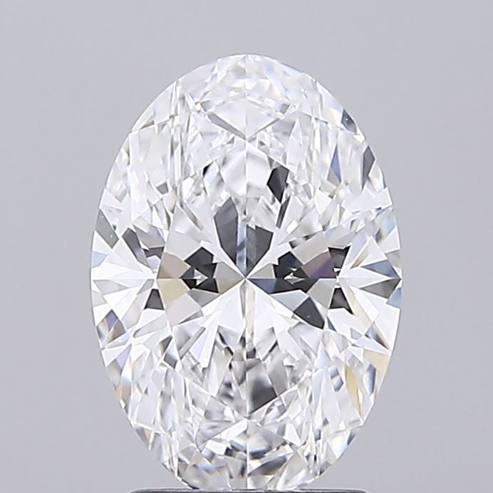2.1 Carat Oval Lab Diamond with  Cut Diamond in 14KT  view 1

