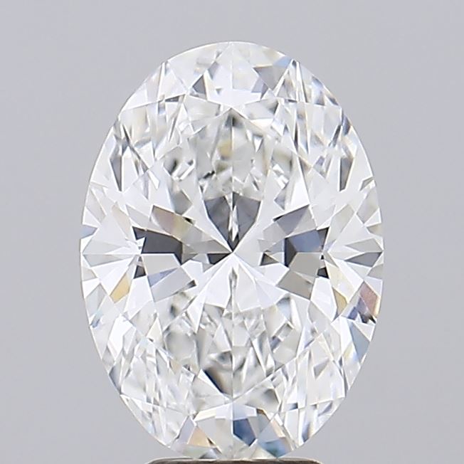 3.69 Carat Oval Lab Diamond with  Cut Diamond in 14KT  view 1
