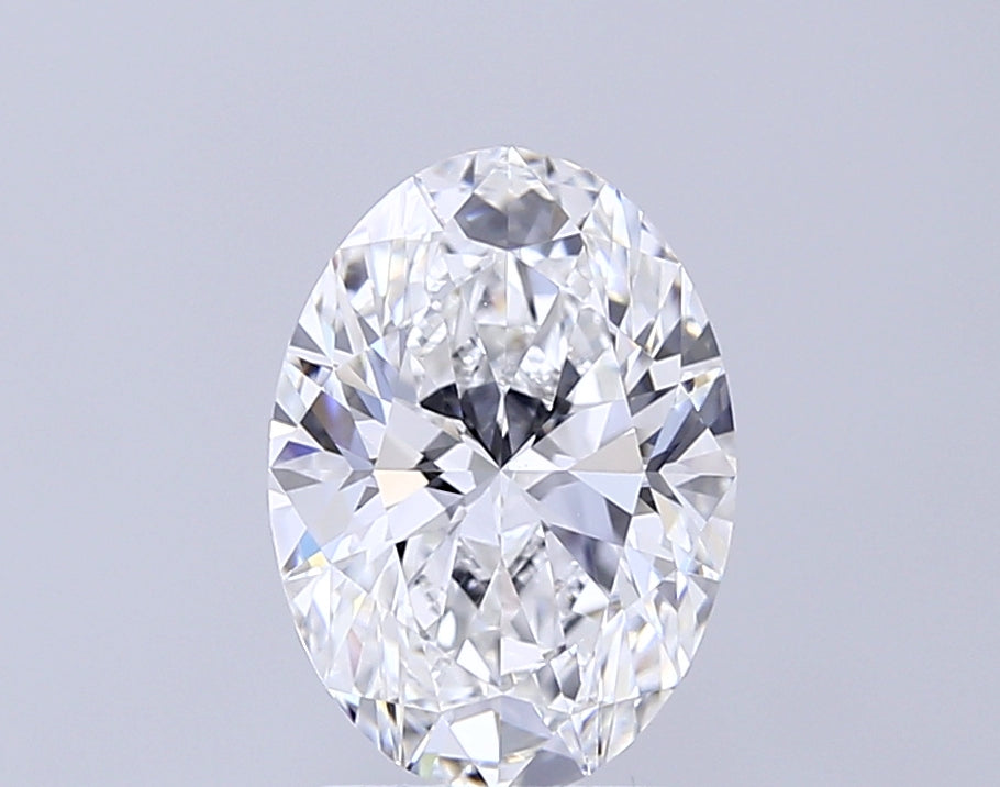 2.52 Carat Oval Lab Diamond with  Cut Diamond in 14KT  view 1

