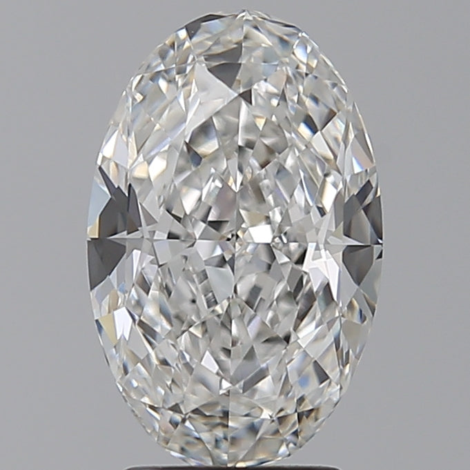3.09 Carat Oval Lab Diamond with  Cut Diamond in 14KT  view 1
