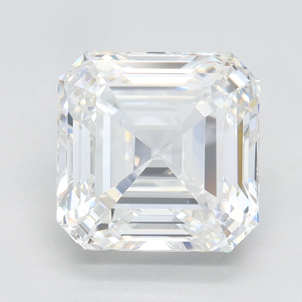 2.74 Carat Asscher Lab Diamond with  Cut Diamond in 14KT  view 1
