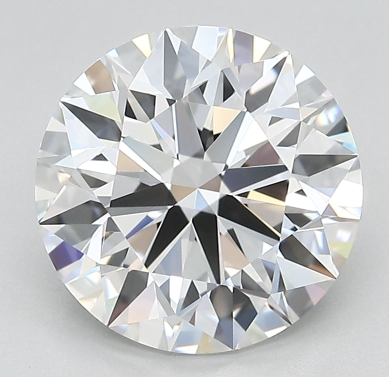 3.5 Carat Round Lab Diamond with  Cut Diamond in 14KT  view 1
