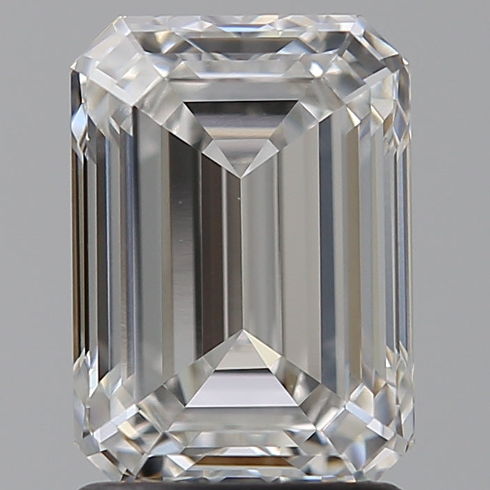 2.03 Carat Emerald Lab Diamond with  Cut Diamond in 14KT  view 1
