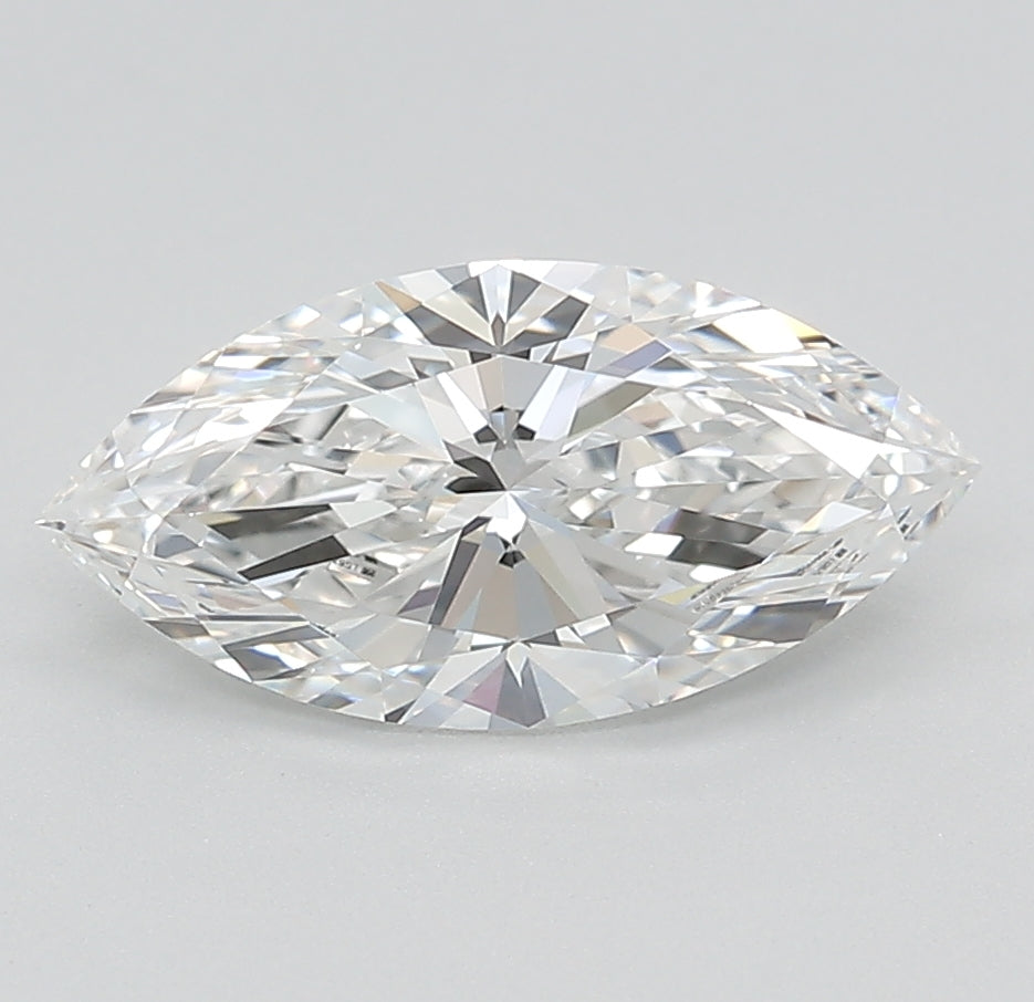 1.5 Carat Marquise Lab Diamond with  Cut Diamond in 14KT  view 1
