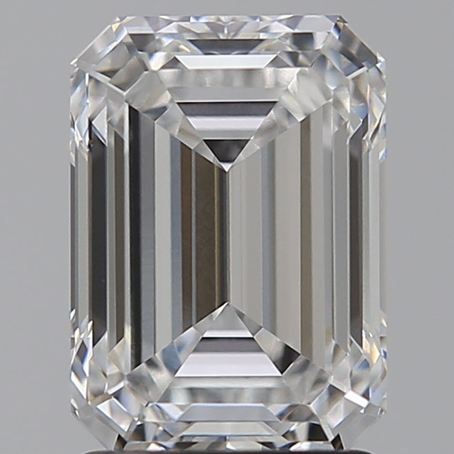 2.04 Carat Emerald Lab Diamond with  Cut Diamond in 14KT  view 1
