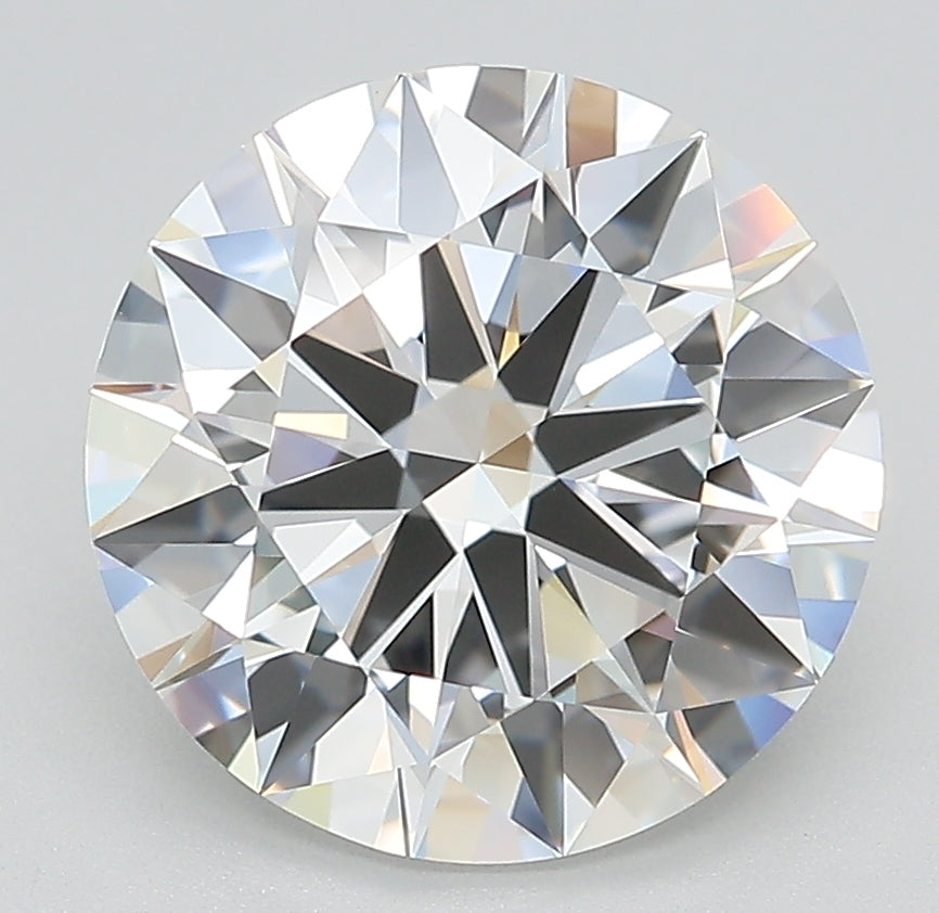 3.92 Carat Round Lab Diamond with  Cut Diamond in 14KT  view 1
