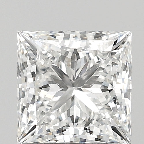 1.57 Carat Princess Lab Diamond with  Cut Diamond in 14KT  view 1
