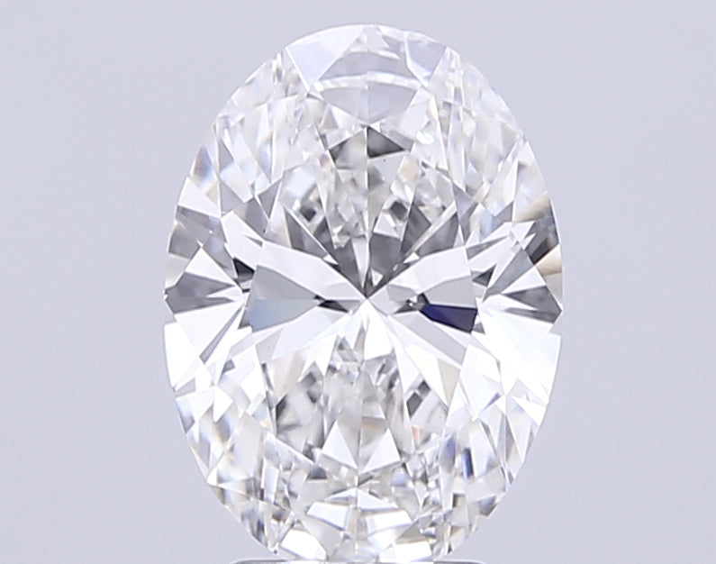 4.12 Carat Oval Lab Diamond with  Cut Diamond in 14KT  view 1
