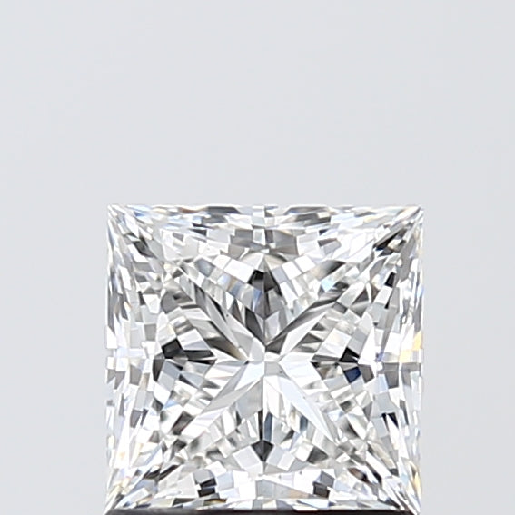 1.33 Carat Princess Lab Diamond with  Cut Diamond in 14KT  view 1
