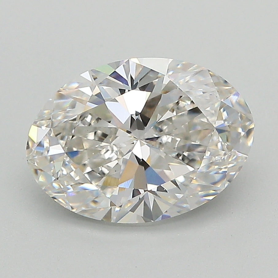2.5 Carat Oval Lab Diamond with  Cut Diamond in 14KT  view 1
