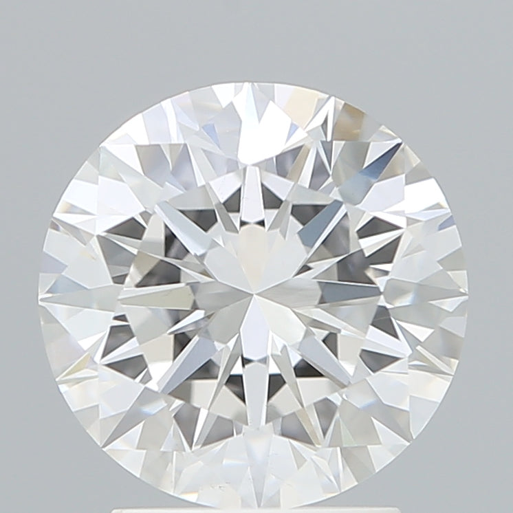 2.54 Carat Round Lab Diamond with  Cut Diamond in 14KT  view 1
