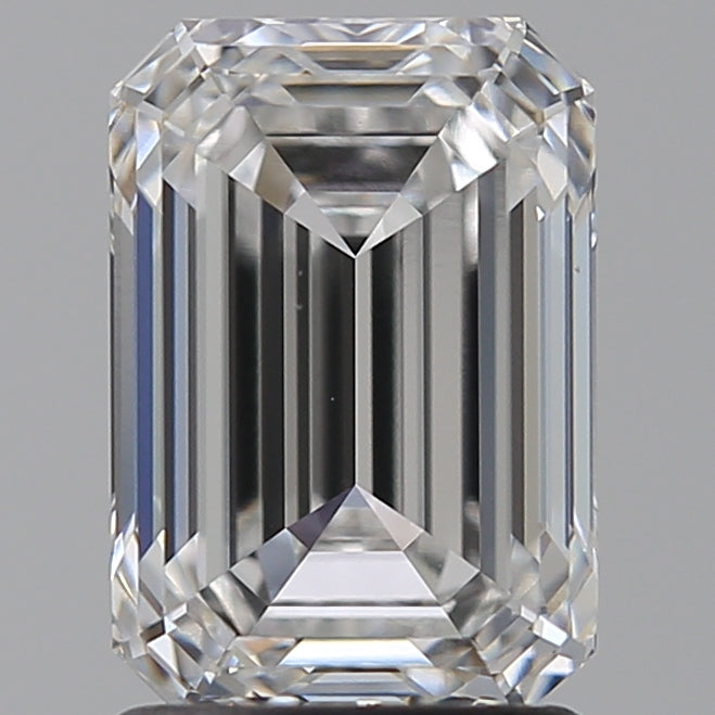 2.07 Carat Emerald Lab Diamond with  Cut Diamond in 14KT  view 1
