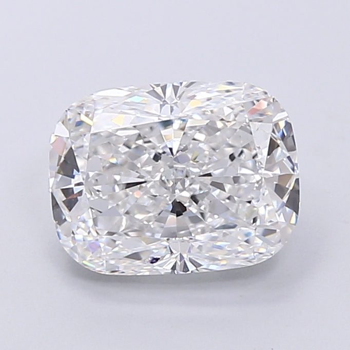 2.72 Carat Cushion Lab Diamond with  Cut Diamond in 14KT  view 1
