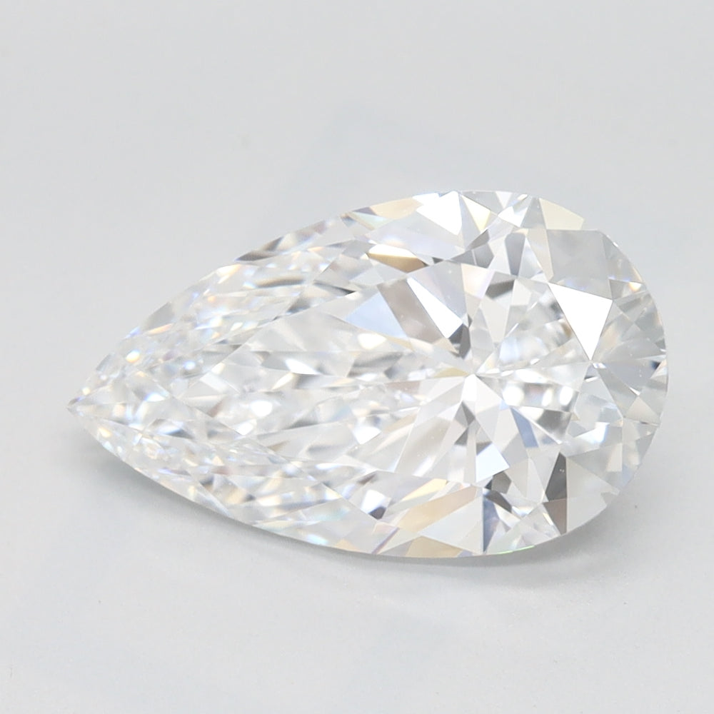 2.01 Carat Pear Lab Diamond with  Cut Diamond in 14KT  view 1
