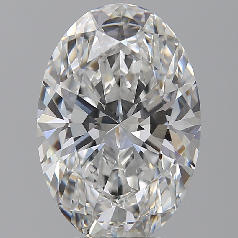 5.58 Carat Oval Lab Diamond with  Cut Diamond in 14KT  view 1
