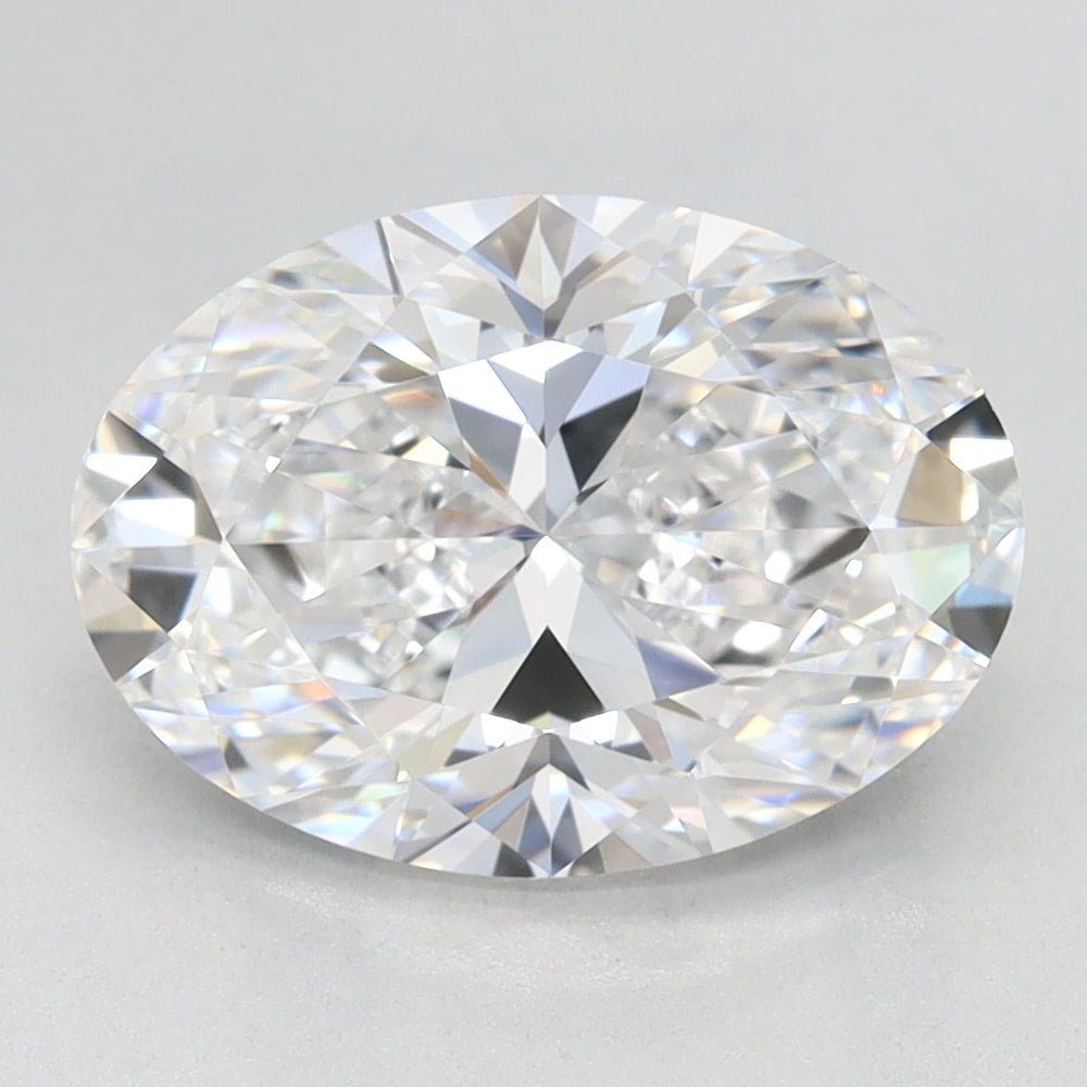 2.51 Carat Oval Lab Diamond with  Cut Diamond in 14KT  view 1

