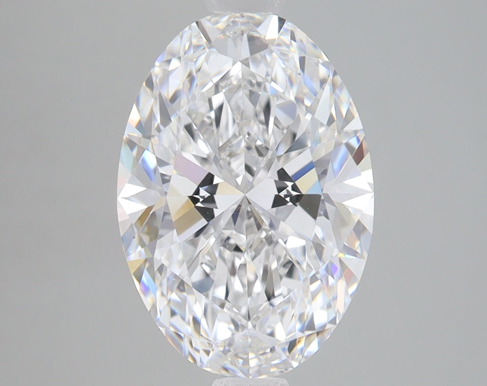 3.52 Carat Oval Lab Diamond with  Cut Diamond in 14KT  view 1
