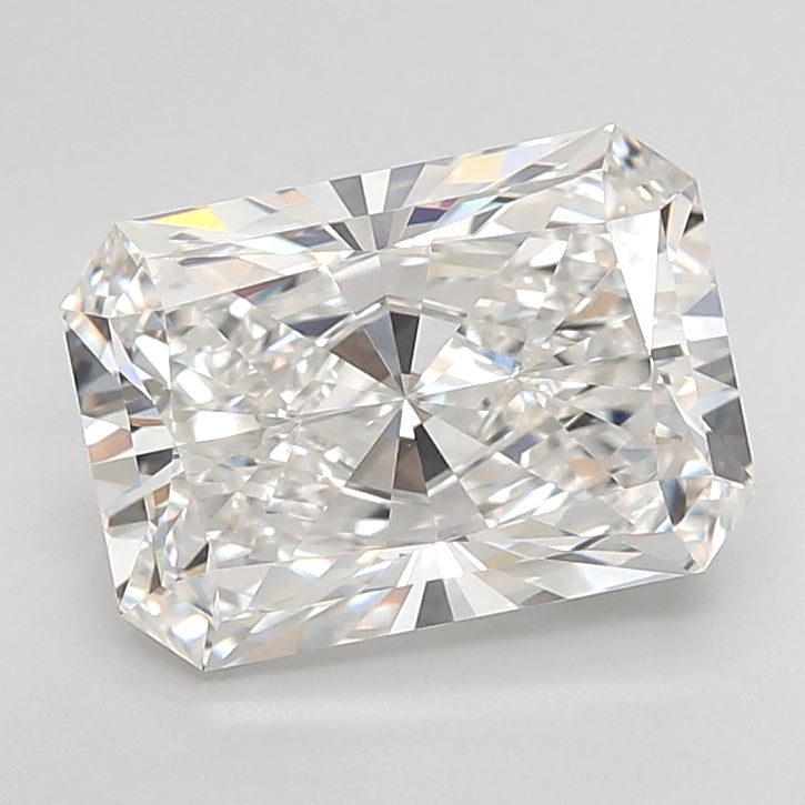 4.09 Carat Radiant Lab Diamond with  Cut Diamond in 14KT  view 1
