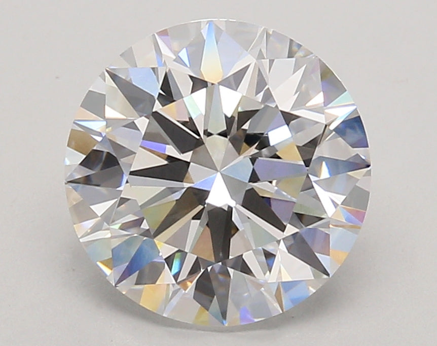 3.06 Carat Round Lab Diamond with  Cut Diamond in 14KT  view 1
