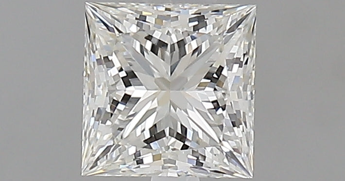 0.56 Carat Princess Natural Diamond with  Cut Diamond in 14KT  view 1

