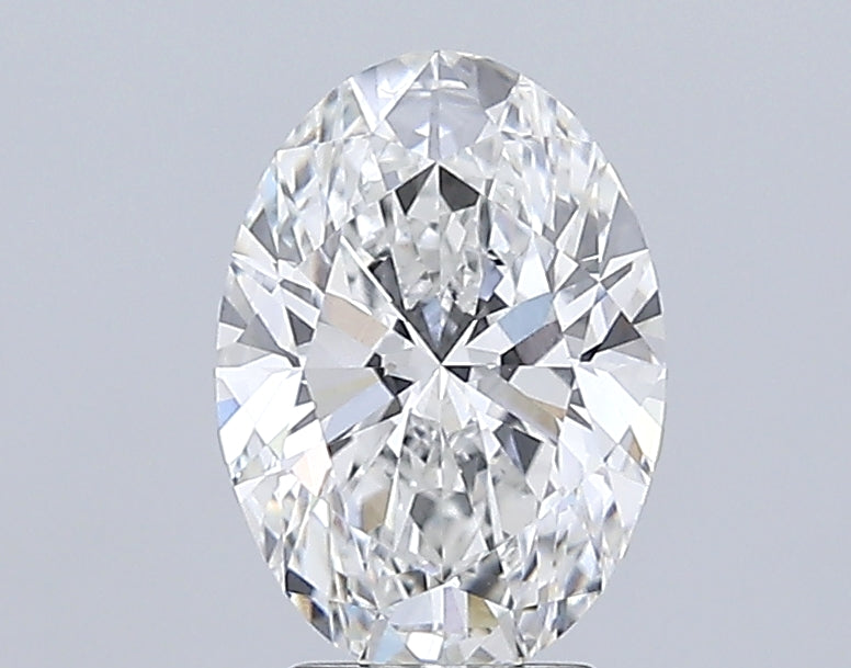 3.77 Carat Oval Lab Diamond with  Cut Diamond in 14KT  view 1
