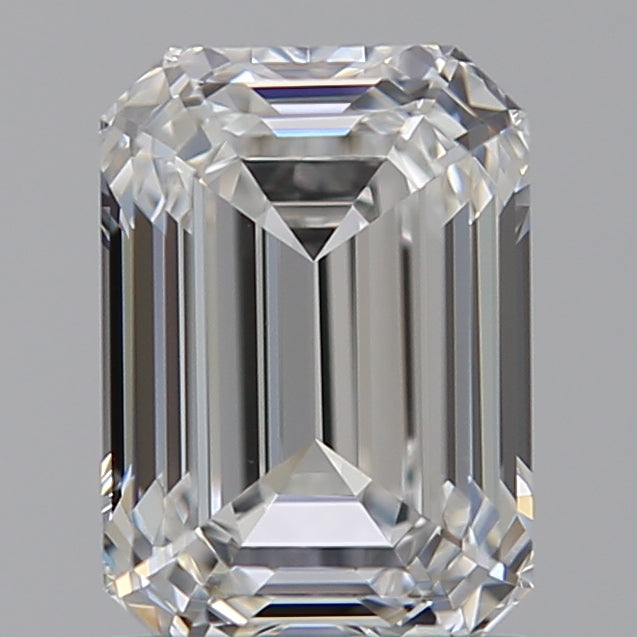 1.52 Carat Emerald Lab Diamond with  Cut Diamond in 14KT  view 1
