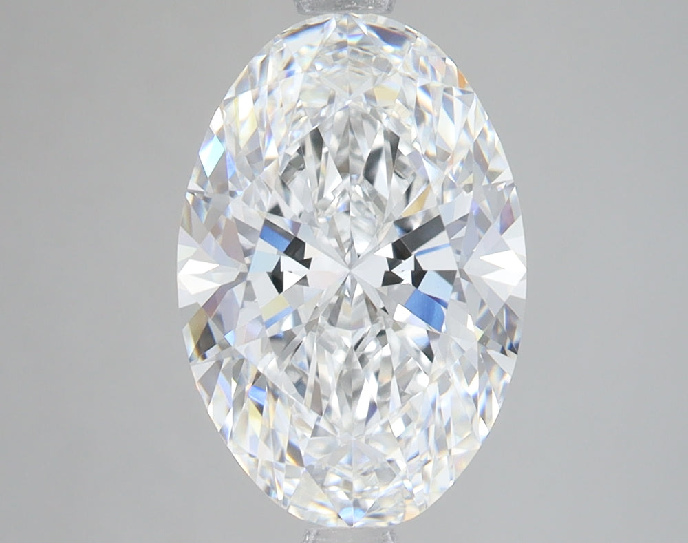 3.71 Carat Oval Lab Diamond with  Cut Diamond in 14KT  view 1
