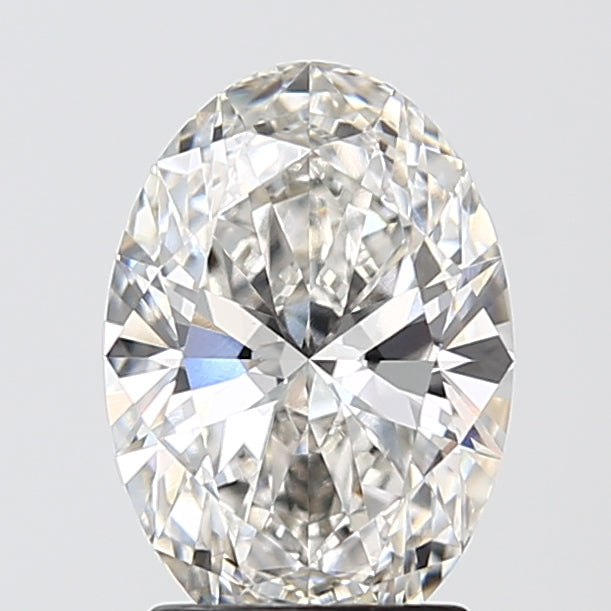 2.07 Carat Oval Lab Diamond with  Cut Diamond in 14KT  view 1
