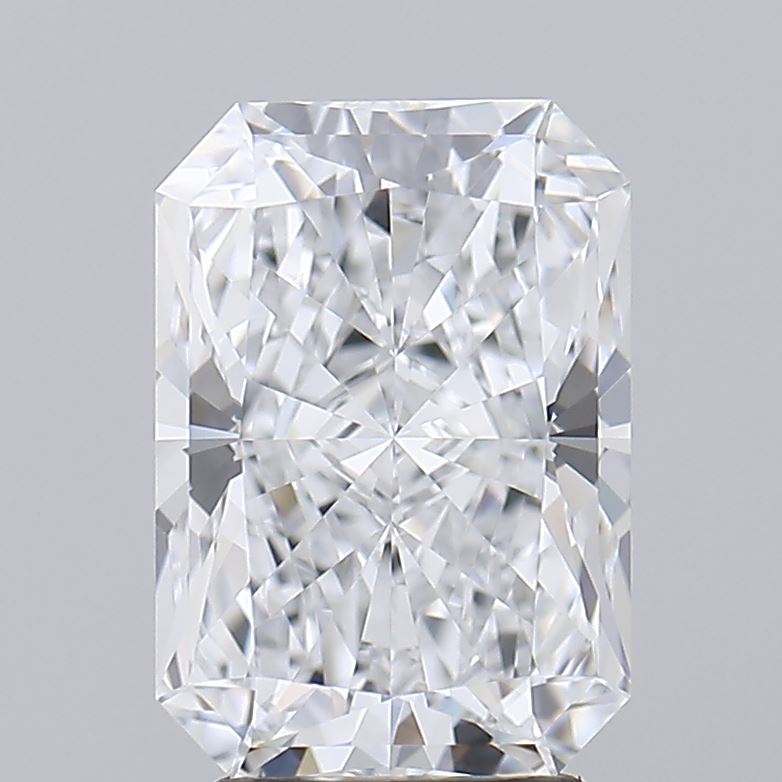 3.08 Carat Radiant Lab Diamond with  Cut Diamond in 14KT  view 1
