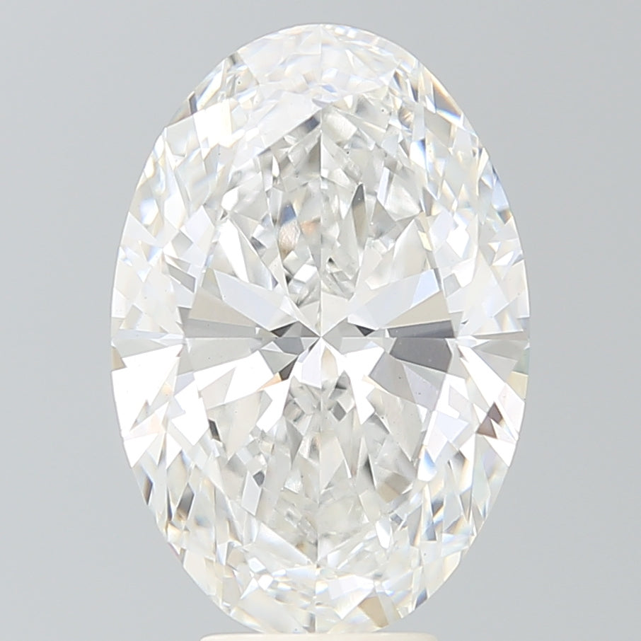 6.8 Carat Oval Lab Diamond with  Cut Diamond in 14KT  view 1

