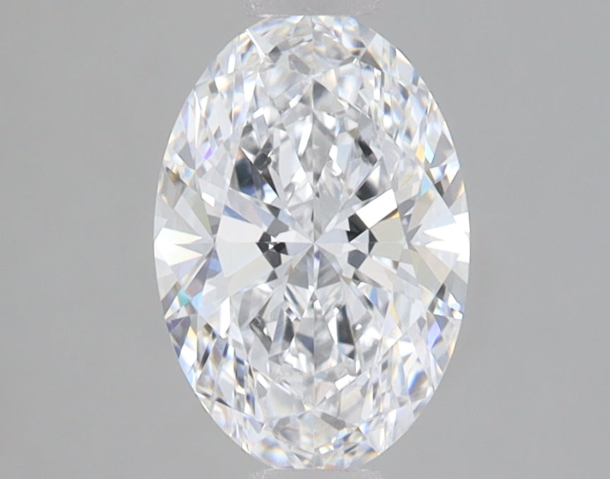 1.32 Carat Oval Lab Diamond with  Cut Diamond in 14KT  view 1
