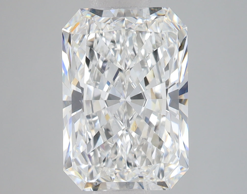 3.68 Carat Radiant Lab Diamond with  Cut Diamond in 14KT  view 1
