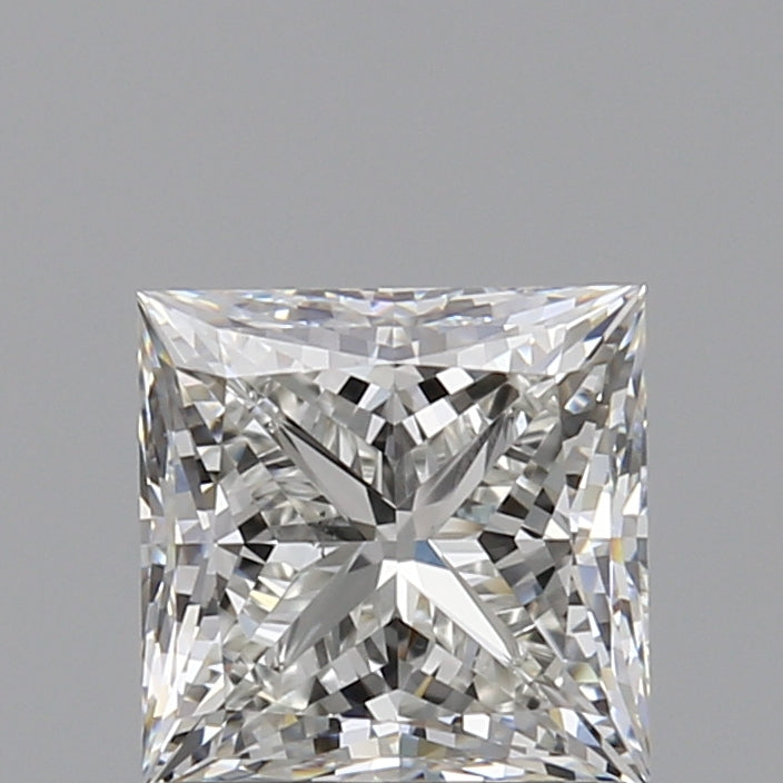 0.91 Carat Princess Natural Diamond with  Cut Diamond in 14KT  view 1
