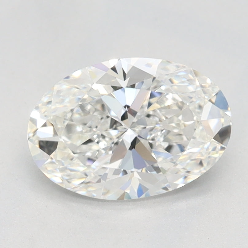 1.04 Carat Oval Lab Diamond with  Cut Diamond in 14KT  view 1

