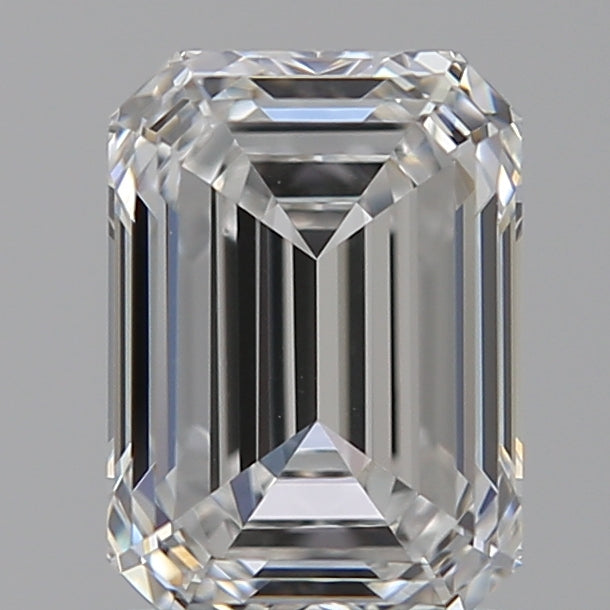 1.54 Carat Emerald Lab Diamond with  Cut Diamond in 14KT  view 1
