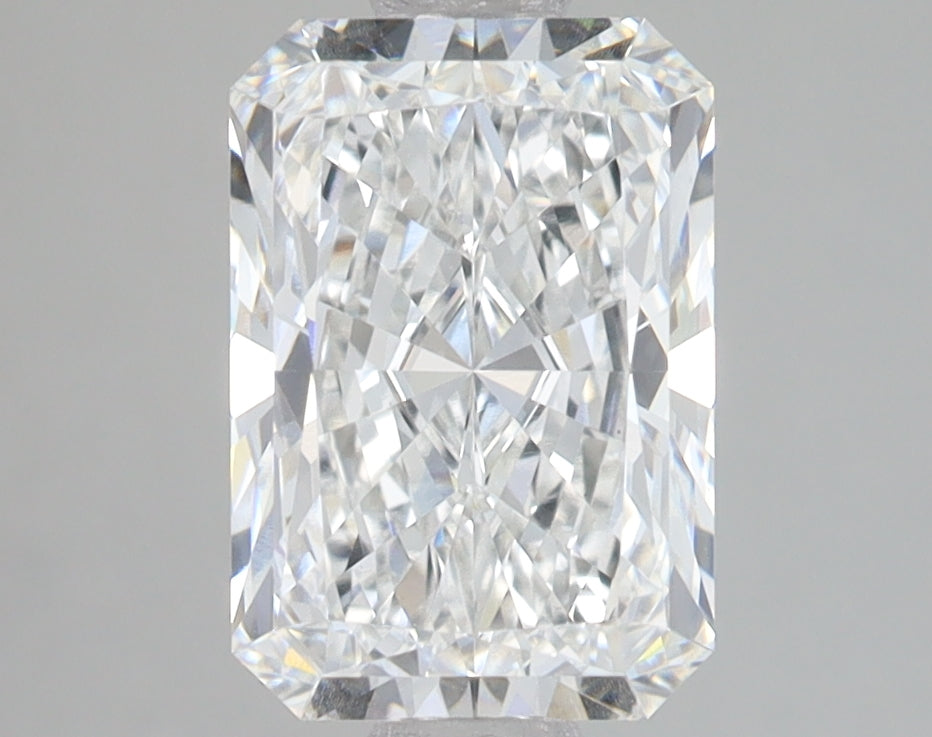 2.54 Carat Radiant Lab Diamond with  Cut Diamond in 14KT  view 1
