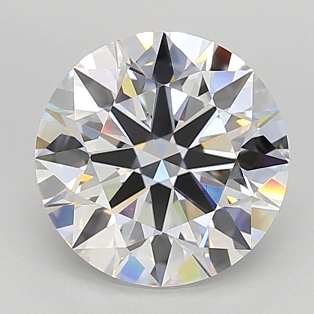 3.08 Carat Round Lab Diamond with  Cut Diamond in 14KT  view 1
