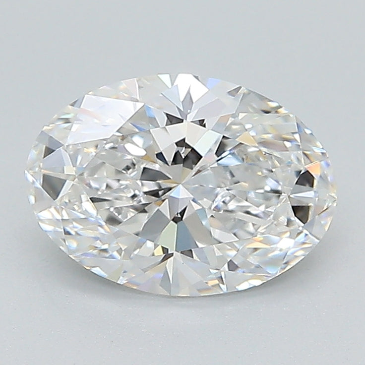 1.41 Carat Oval Lab Diamond with  Cut Diamond in 14KT  view 1
