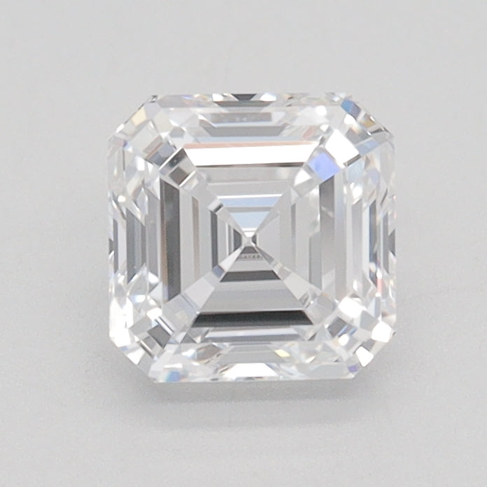 1.0 Carat Asscher Lab Diamond with  Cut Diamond in 14KT  view 1
