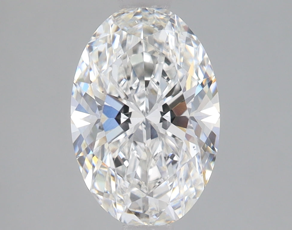 1.55 Carat Oval Lab Diamond with  Cut Diamond in 14KT  view 1
