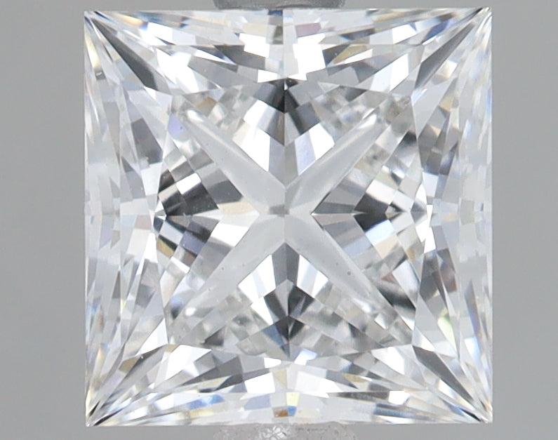 1.77 Carat Princess Lab Diamond with  Cut Diamond in 14KT  view 1
