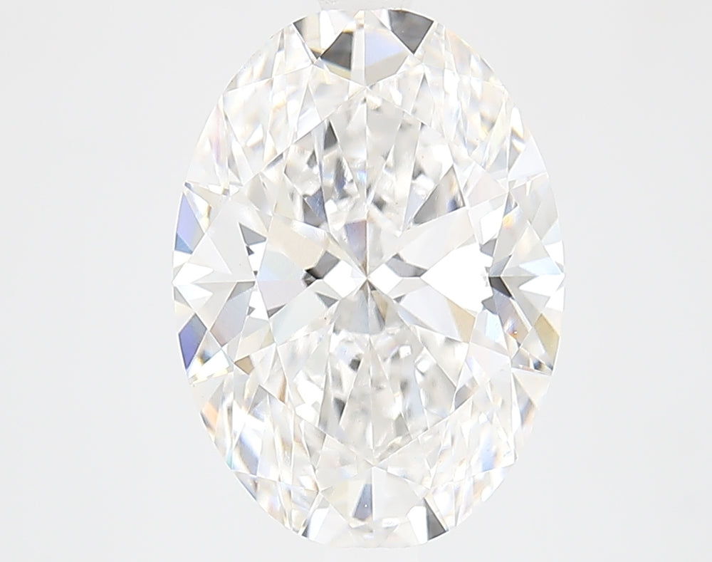 4.23 Carat Oval Lab Diamond with  Cut Diamond in 14KT  view 1
