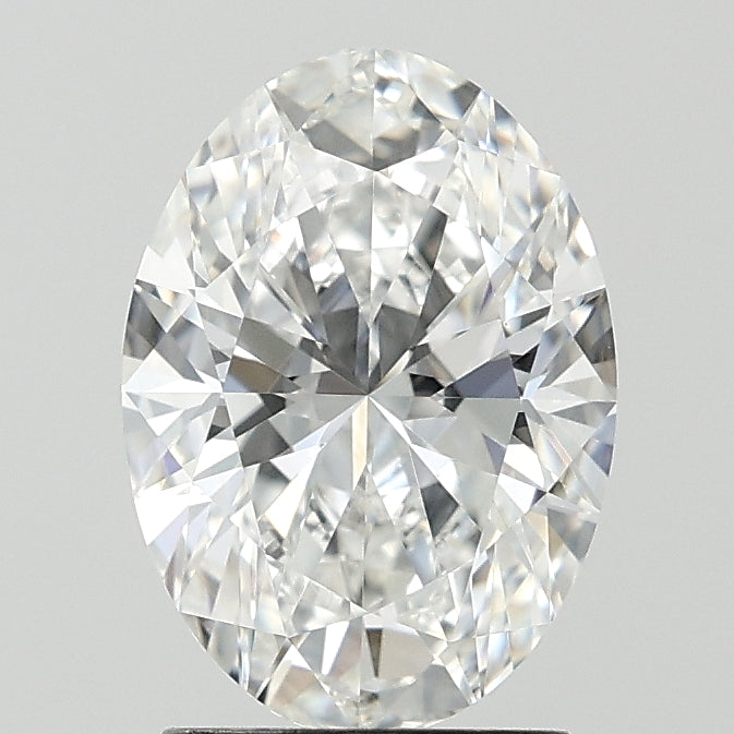 2.07 Carat Oval Lab Diamond with  Cut Diamond in 14KT  view 1
