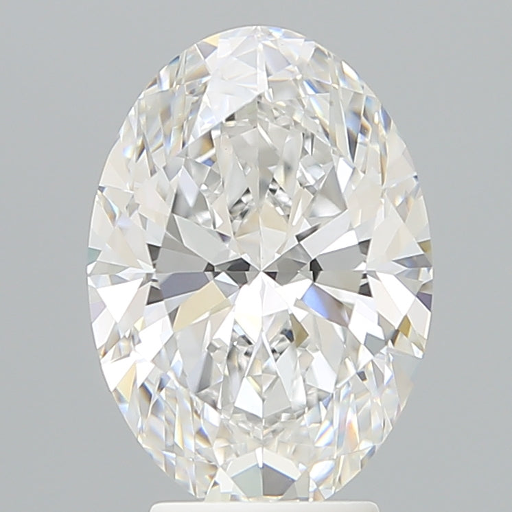 4.21 Carat Oval Lab Diamond with  Cut Diamond in 14KT  view 1
