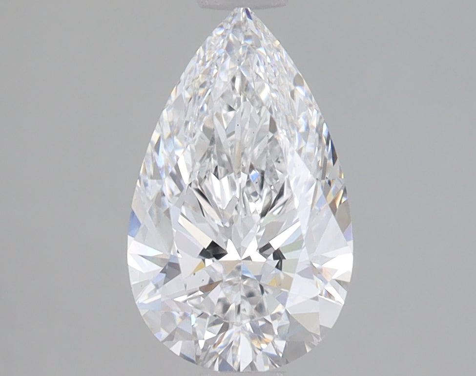 1.54 Carat Pear Lab Diamond with  Cut Diamond in 14KT  view 1
