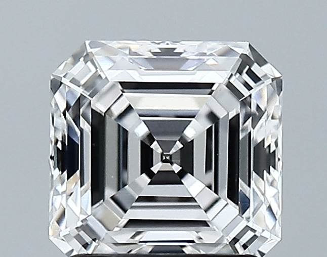 1.81 Carat Asscher Lab Diamond with  Cut Diamond in 14KT  view 1
