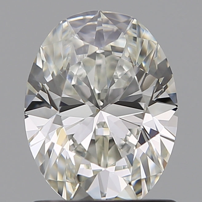 1.05 Carat Oval Natural Diamond with  Cut Diamond in 14KT  view 1
