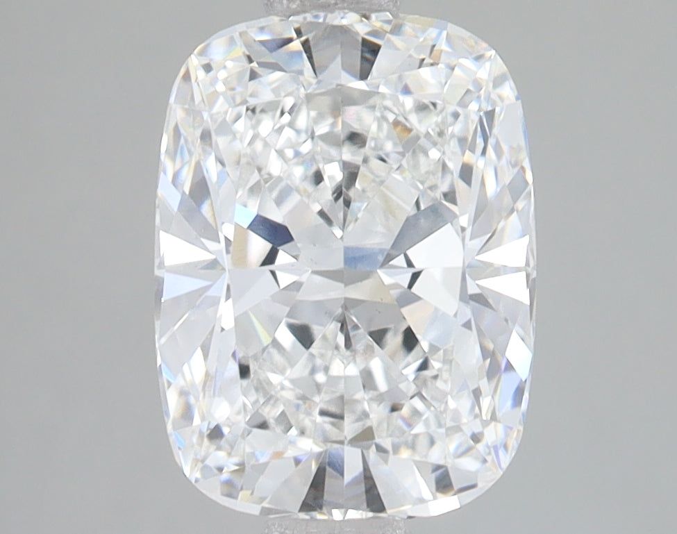 2.89 Carat Cushion Lab Diamond with  Cut Diamond in 14KT  view 1
