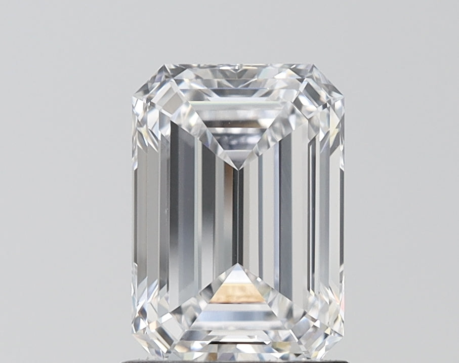 2.08 Carat Emerald Lab Diamond with  Cut Diamond in 14KT  view 1
