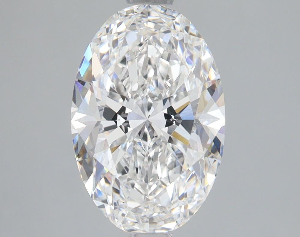 2.47 Carat Oval Lab Diamond with  Cut Diamond in 14KT  view 1
